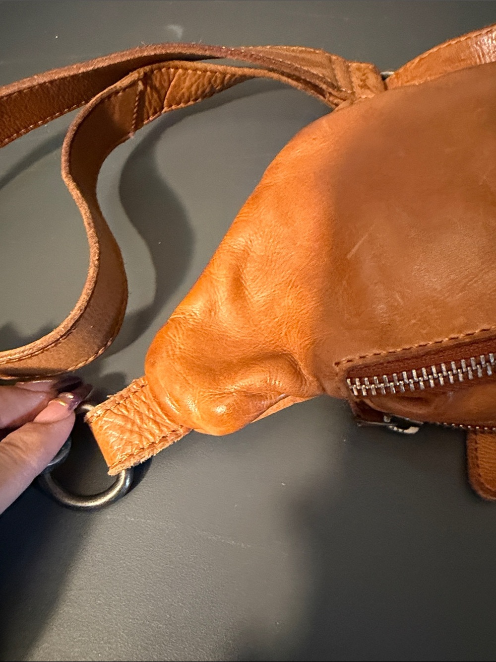 Woven Leather Belt Bag in Tan - Picture 4 of 16